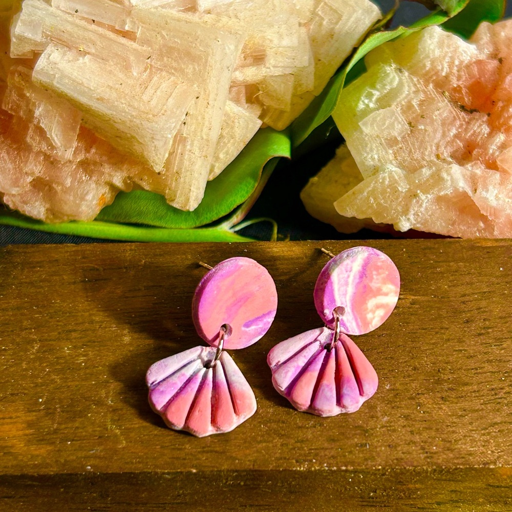 Pink Shell Earrings